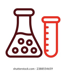 Chemistry Vector Thick Line Two Color Icons For Personal And Commercial Use.
