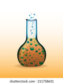 Chemistry vial realistic icon, vector eps10 illustration
