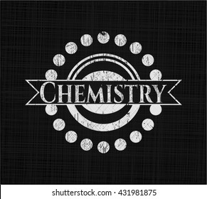Chemistry written on a chalkboard