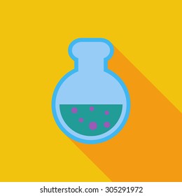 Chemisty icon. Flat vector related icon with long shadow for web and mobile applications. It can be used as - logo, pictogram, icon, infographic element. Vector Illustration.
