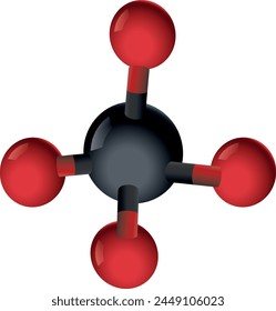 Molekül, einheitliches tetraedrisches Molekülatom