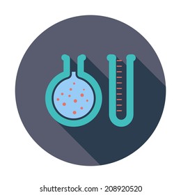Chemisty. Single flat color icon. Vector illustration.