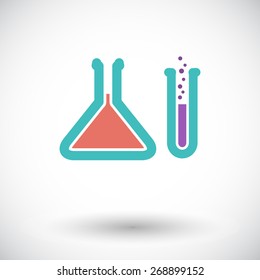 Chemisty. Single flat icon on white background. Vector illustration.