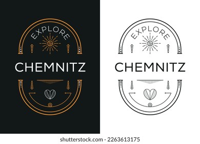 Chemnitz City Design, Vector illustration.