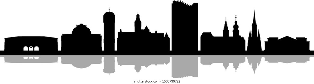 Chemnitz City Skyline Cityscape Vector