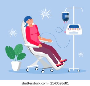 Chemotherapy Concept Vector Medical Web Landing Stock Vector (Royalty ...