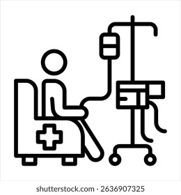 Chemotherapy Icon Cancer Treatment and IV Therapy