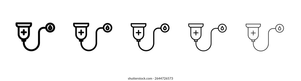 Ícone de quimioterapia ilustração plana logotipo conjunto