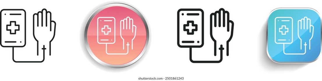 chemotherapy icon. Thin Linear, Regular and Button Style Design Isolated On White Background