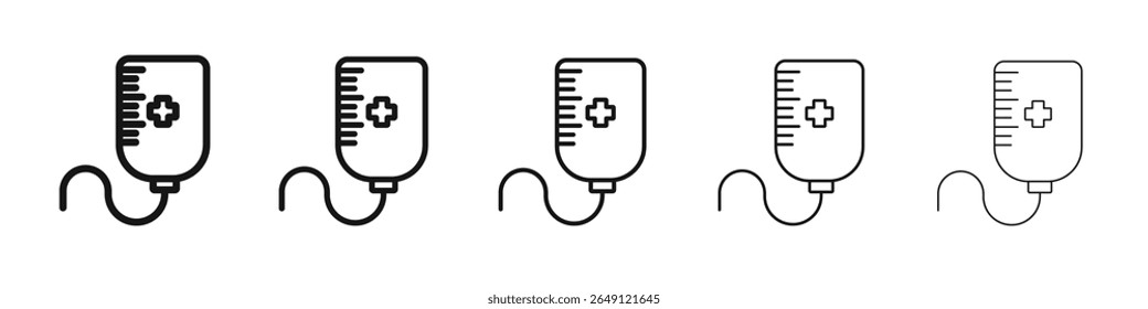 Signo de ilustración de conjunto de Vector de icono de quimioterapia