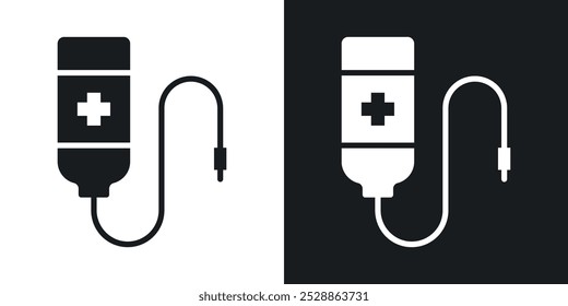 Chemotherapy icons. solid style vector