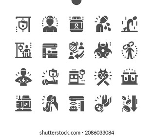 Chemotherapy. Intravenous Therapy System. Radioactive Cancer. Drugs And Treatment. Health Care, Medical And Medicine. Vector Solid Icons. Simple Pictogram