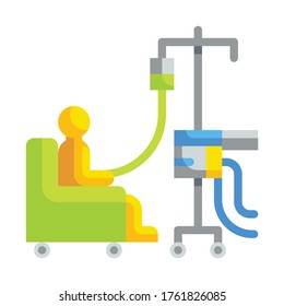 Chemotherapy and Medical Flat icon. Medical Technology Concept.
