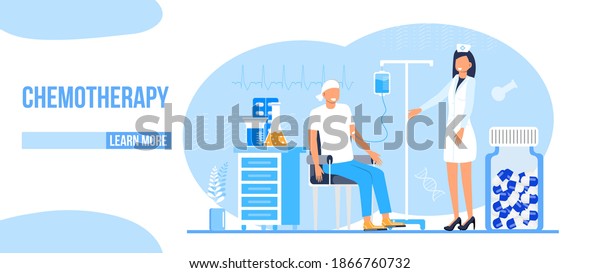 Chemotherapy Oncologist Concept Vector App Web Stock Vector (Royalty ...