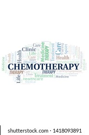 Chemotherapy word cloud. Wordcloud made with text only.