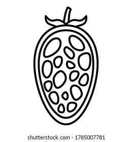 Chempedak fruit icon. Outline chempedak fruit vector icon for web design isolated on white background