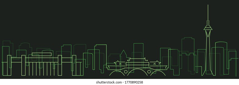 Chengdu Futurist Technology Light Trace Skyline