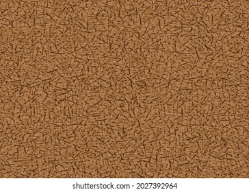 Chenille texture seamless Crazy faux stitch seamless vector pattern background. Modern needlework abstract random seam terracotta ochre color backdrop. 