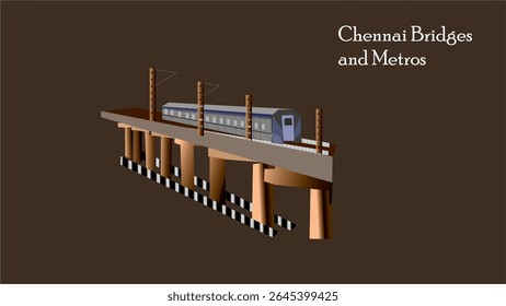 Chennai Bridges and Metro Vectors