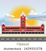 Chennai Central Railway Station Vector Design