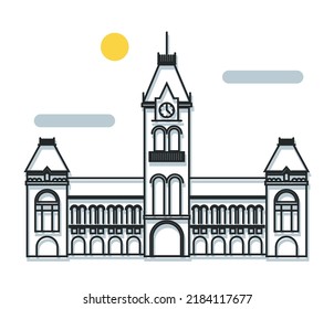 Chennai City Icon - Chennai Central Station - Stock Icon As EPS 10 File