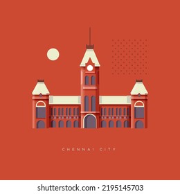 Chennai City Icon - Chennai Central Station - Stock Icon as EPS 10 File