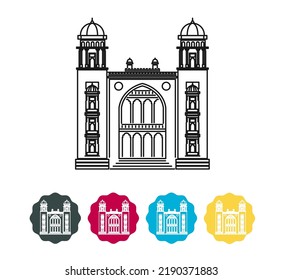 Chennai City Icon - Madras Law College - Stock Icon as EPS 10 File
