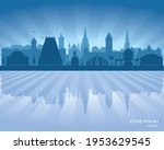 Chennai India city skyline vector silhouette illustration