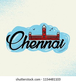 Chennai Typography Vector Illustration