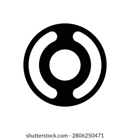 Cheondoism. Outlined stroke vector icon with black-filled details.