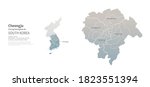 cheongju-si map. Map by Administrative Region of Korea.