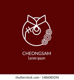 cheongsam chinese outfit logo vector