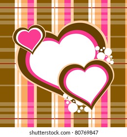 cheque background with hearts