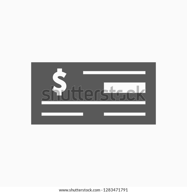 Cheque Book Icon Stock Vector (Royalty Free) 1283471791 | Shutterstock