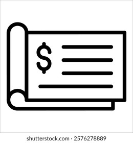 Cheque Book Icon Element For Design