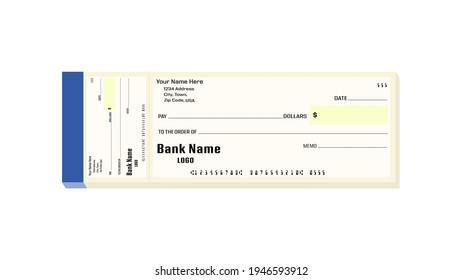 212 White color cheque book Images, Stock Photos & Vectors | Shutterstock