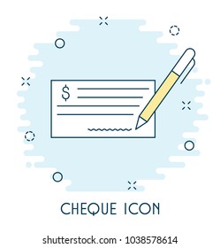 Cheque Flat Icon