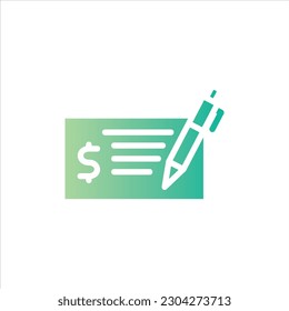 cheque icon with isolated vektor and transparent background