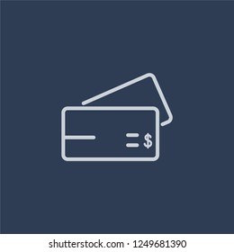Cheque icon. Cheque linear design concept from  collection. Simple element vector illustration on dark blue background.