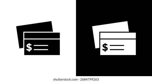 Cheque icon symbol. simple design editable.