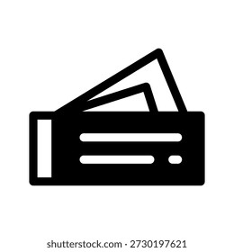 Ilustración de diseño de símbolo de Vector de icono de cheque