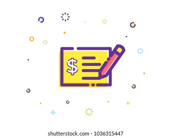 The Cheque Illustration