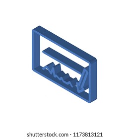Cheque isometric left top view 3D icon