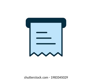 Cheque line icon. Vector symbol in trendy flat style on white background. Commerce sing for design.