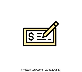 Marque el icono de la línea. Símbolo vectorial en estilo plano y a la moda sobre fondo blanco. El comercio canta por el diseño.