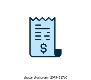 Cheque line icon. Vector symbol in trendy flat style on white background. Commerce sing for design.