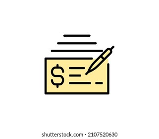 Marque el icono de la línea. Símbolo vectorial en estilo plano y a la moda sobre fondo blanco. El comercio canta por el diseño.