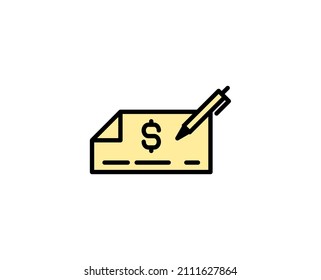 Marque el icono de la línea. Símbolo vectorial en estilo plano y a la moda sobre fondo blanco. El comercio canta por el diseño.