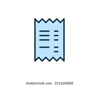 Cheque line icon. Vector symbol in trendy flat style on white background. Commerce sing for design.