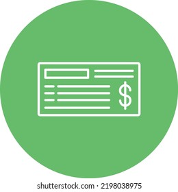 Cheque vector icon. Can be used for printing, mobile and web applications.